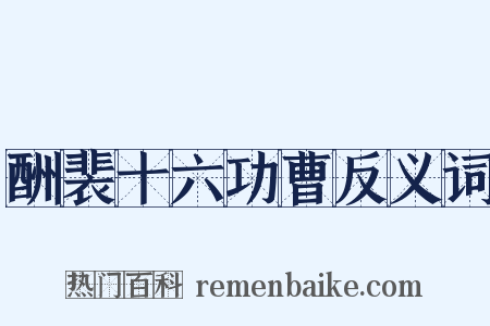 酬裴十六功曹反义词是什么意思的图片